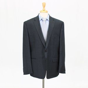 Ralph Lauren 46R Gray Solid 2-Button Sport Coat Blazer Jacket B134